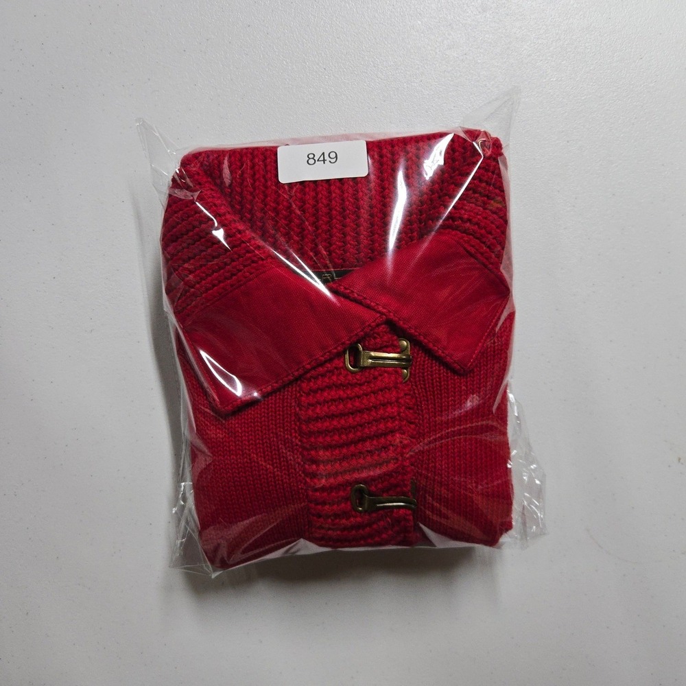 LRL Lauren Jeans Co Ralph Lauren Women's Red Cotton Sweater M Nautical - Picture 10 of 10